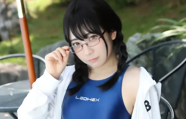 Girl, sexy, long hair, beautiful, pretty, lips, face, asian