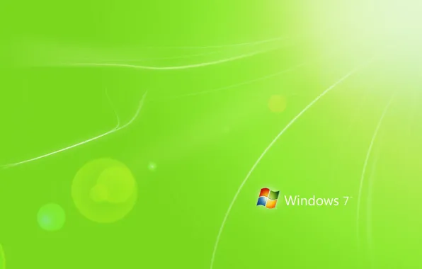 Картинка свет, полоски, зеленый, green, цвет, минимализм, Windows 7, Hi-Tech