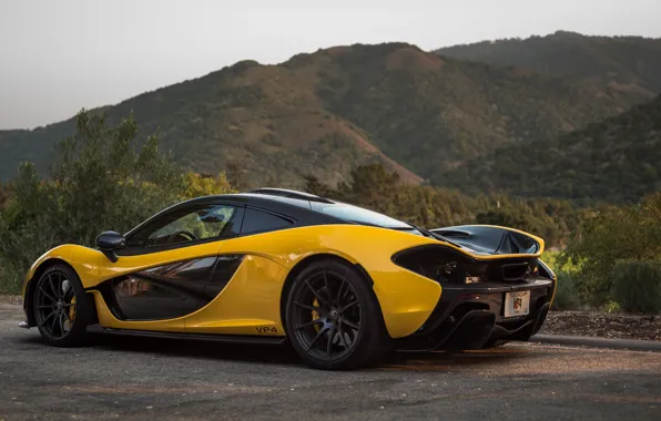 Холмы, Yellow, Supercar, McLaren P1