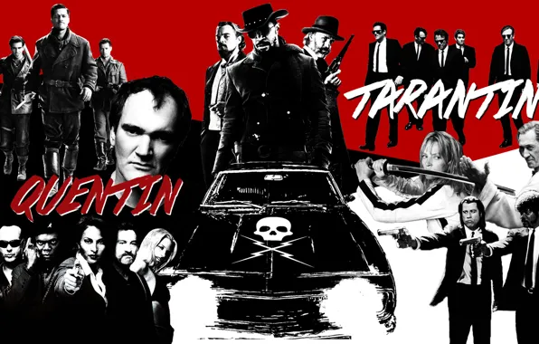 Коллаж, герои, Tarantino, эпизод