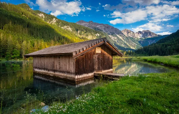 Картинка горы, озеро, Австрия, эллинг, Jägersee