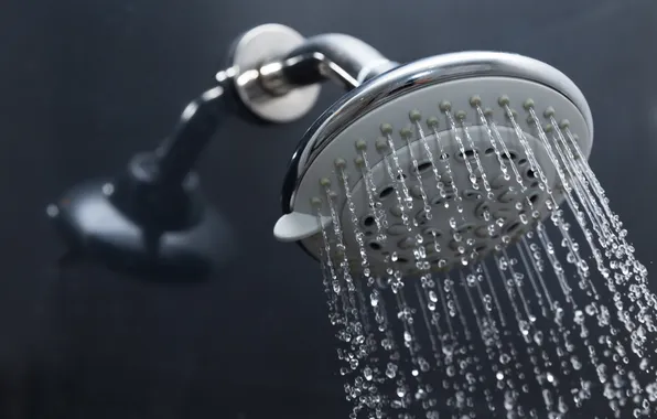 Картинка metal, water, shower, water droplets