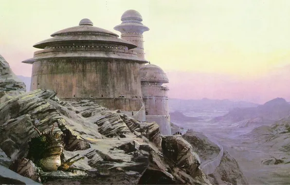 Картинка горы, пустыня, Star Wars, крепость, Татуин, Джаба