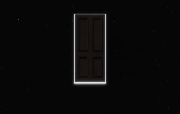 Картинка космос, свечение, звёзды, портал, дверь, space, portal, glow