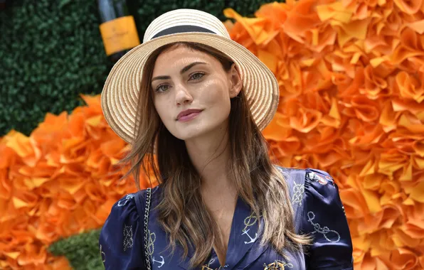 Взгляд, девушка, поза, макияж, актриса, брюнетка, hair, Phoebe Tonkin