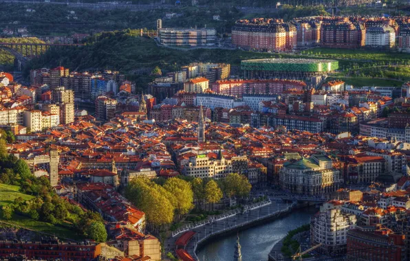 Картинка фото, дома, Город, Испания, Bilbao