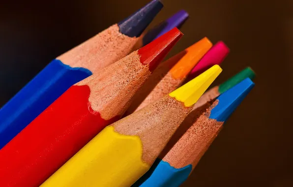 Картинка цвет, карандаши, рисование, грифель