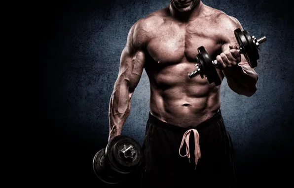 Картинка muscle, man, gym, bodybuilder, barbell