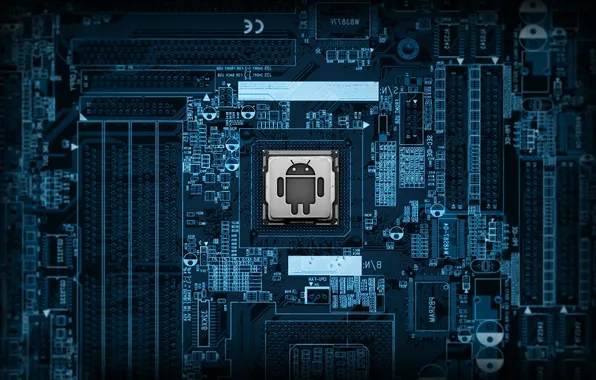 Картинка android, microchips, electronic boards