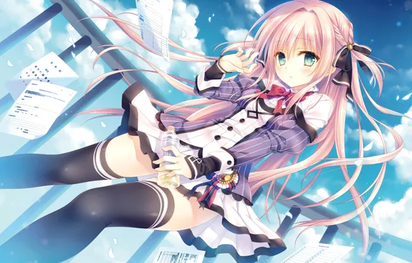 Небо, Девушка, Ветер, otome domain