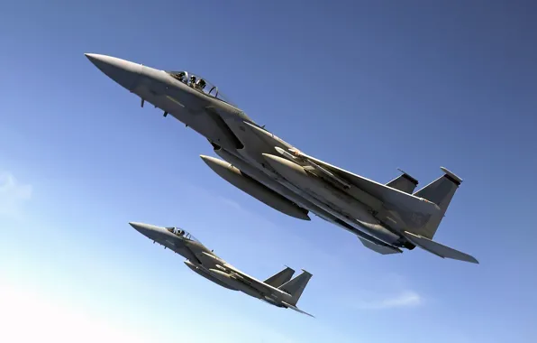 Небо, полет, F-15
