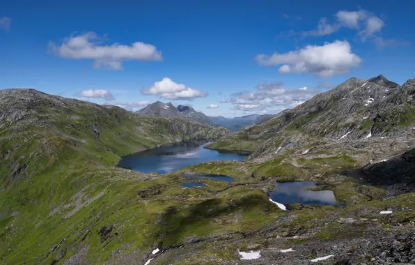 Картинка горы, озеро, Норвегия, Лофотенские острова, Nordland