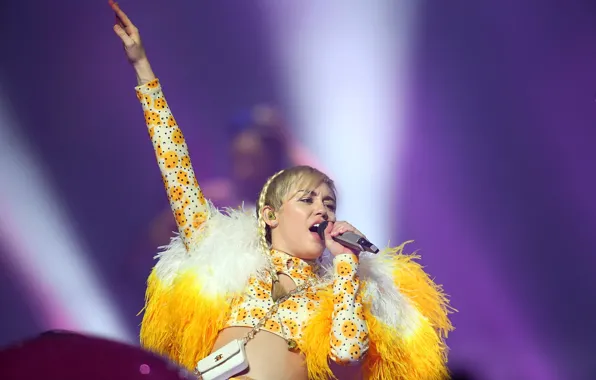 Картинка певица, Miley Cyrus, Майли Сайрус, In Perth, Performs Live