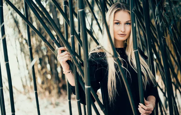 Девушка, бамбук, Rika Berhorst