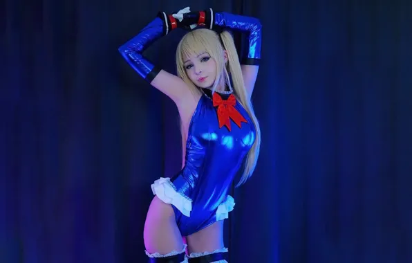 Sexy, cosplay, erotic, blonde, swimsuit, costume, marie rose
