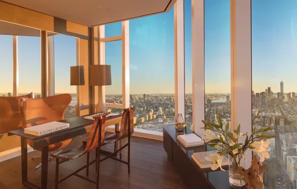 Дизайн, стиль, интерьер, Сиэтл, США, мегаполис, столовая, Madison Square Park Tower