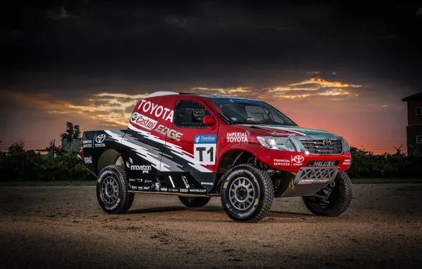Пустыня, пыль, облако, Toyota, Car, Hilux, тойота, Rally