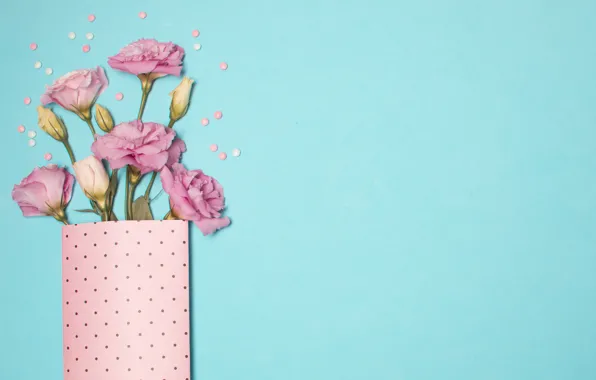 Картинка цветы, розовые, pink, flowers, эустома, eustoma