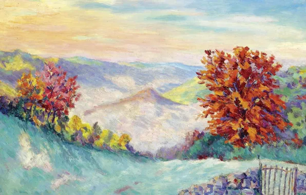 Осень, пейзаж, картина, Арман Гийомен, Armand Guillaumin, Le Puy Barriou