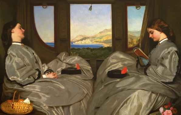 Картинка 1862, Путешествующие компаньонки, Август Леопольд Эгг