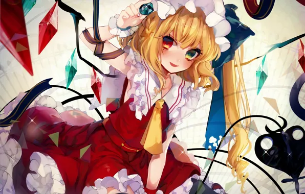 Девушка, Touhou Project, Flandre Scarlet, Фландр Скарлет