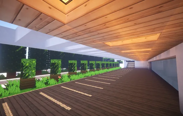 Деревья, Тени, Minecraft