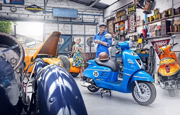 Пежо, Peugeot, скутер, Джанго, scooter, Peugeot Django Sport, custom retro scooter