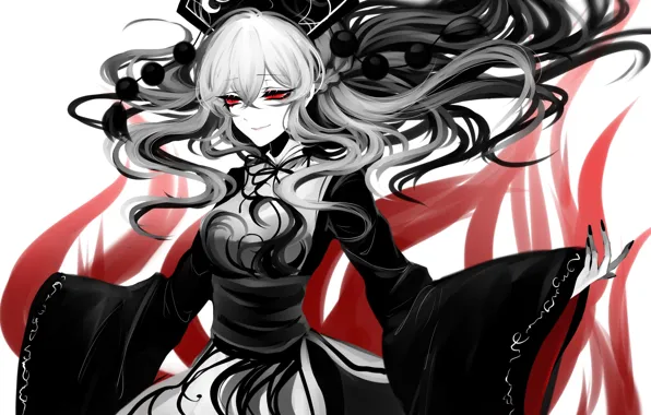 Девушка, длинные волосы, Touhou, Junko, Тохо, Тоухоу, Sheya