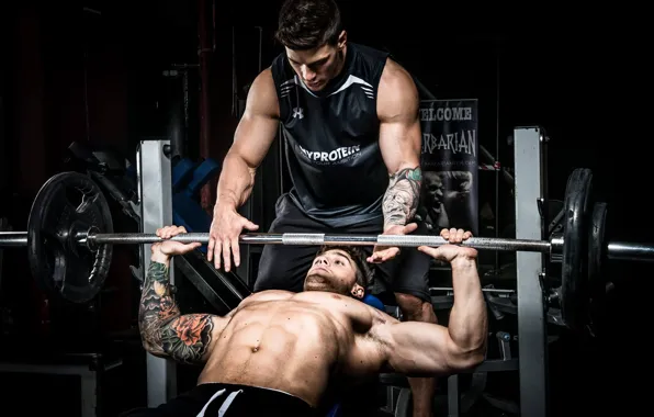 Татуировка, фитнес, muscle, мышцы, штанга, tattoo, тренировка, атлет