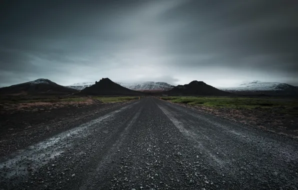 Картинка дорога, горы, Исландия
