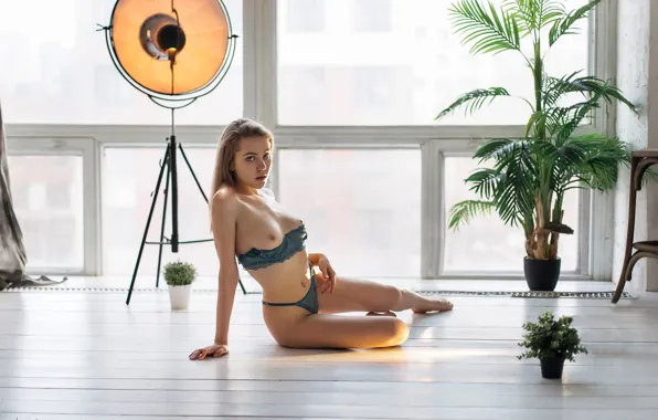 Girl, sexy, photographer, model, erotic, blonde, body, sitting