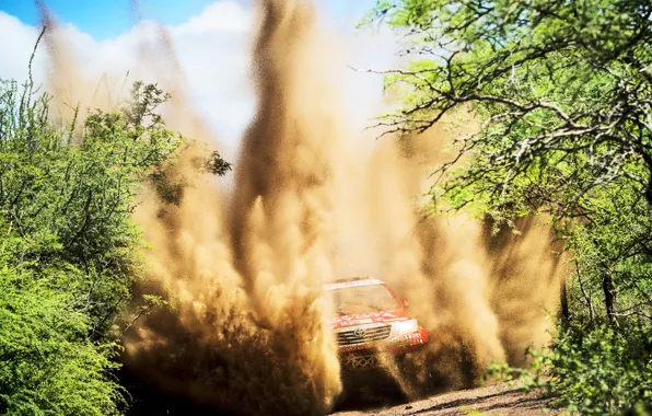 Песок, Спорт, Скорость, Гонка, Фары, Toyota, Hilux, Rally