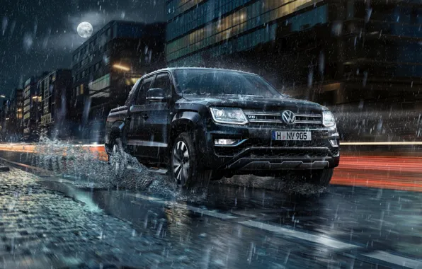 Дождь, Volkswagen, пикап, Amarok, V6