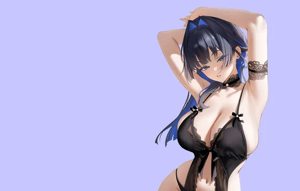 Girl, hot, sexy, cleavage, boobs, anime, pretty, breasts
