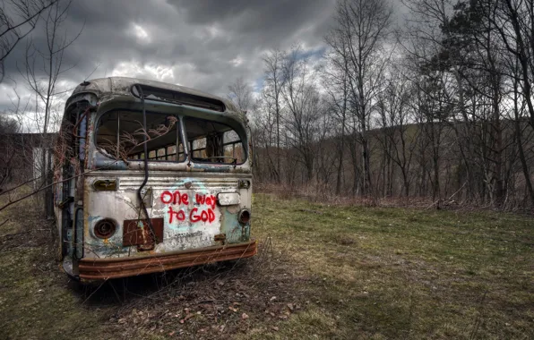 Фон, автобус, лом
