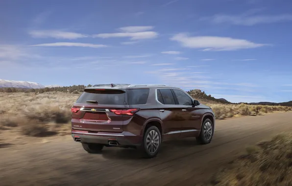 Скорость, Chevrolet, внедорожник, Traverse, 2021, Premier