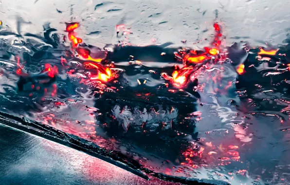 Капли, дождь, Audi, монстр