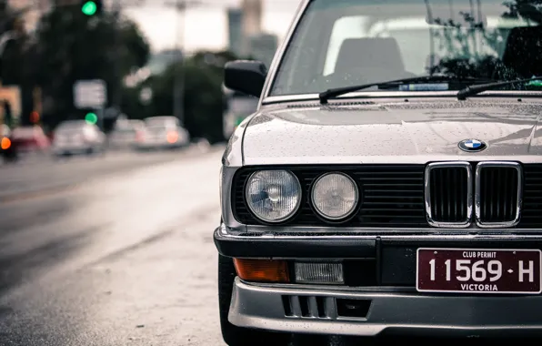 Картинка капли, серый, BMW, передок