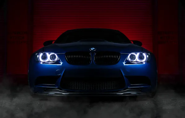 Бмв, BMW, blue, front, E92