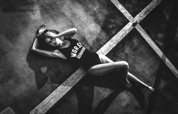 Light, girl, white, sexy, black, style, eyes, model