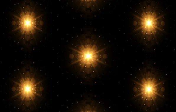 Gold, black, pattern, stars, darkness, desig