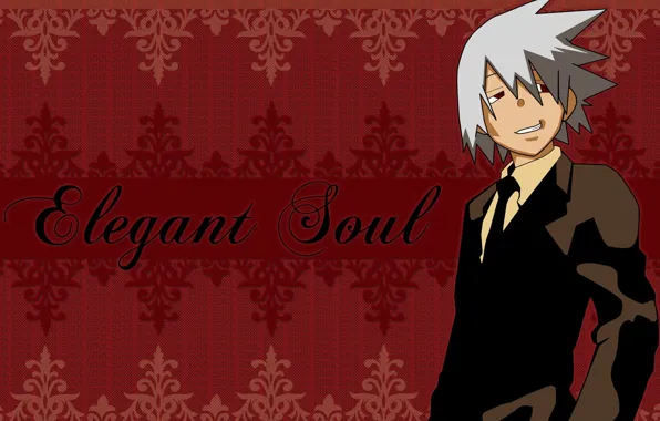 Парень, Пожиратель душ, красный фон, Soul Eater
