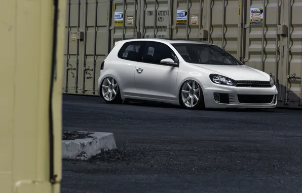 Картинка Volkswagen, Candy, golf, White, GTI, MK6