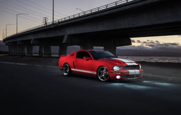 Картинка Mustang, Ford, Shelby, GT500, Muscle, Light, Red, Car