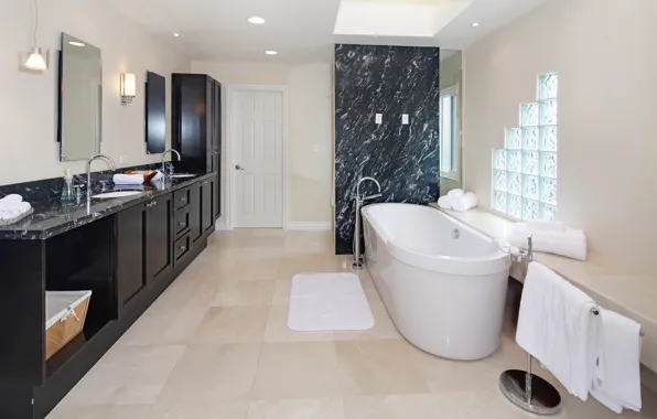 Дизайн, мебель, зеркало, ванна, особняк, Design, Bathroom, Interior