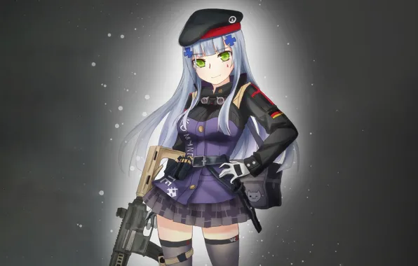 Girl, sexy, blouse, thighhighs, long hair, anime, beautiful, pretty
