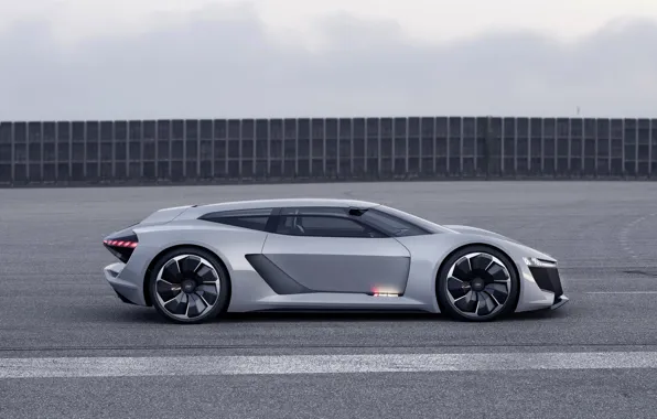 Картинка дорога, серый, Audi, профиль, 2018, PB18 e-tron Concept
