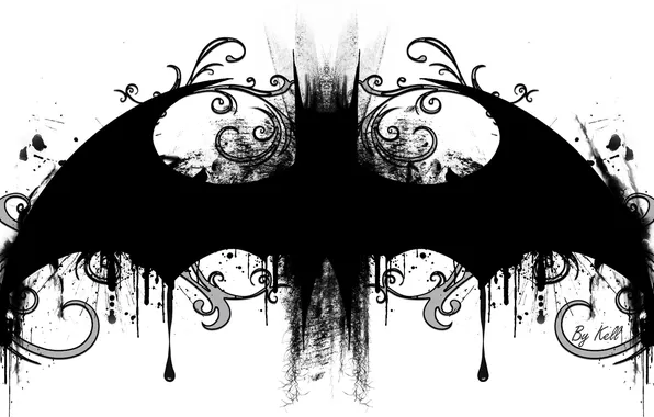 Картинка batman, рисунок, логотип, мышь, летучая