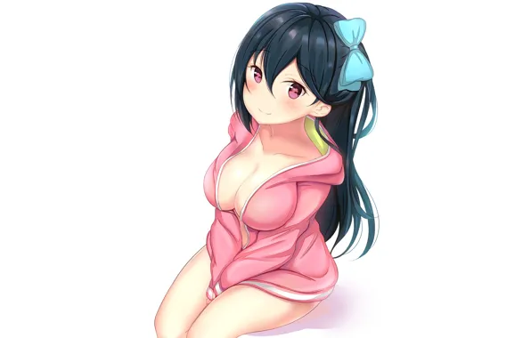 Girl, sexy, cleavage, long hair, boobs, anime, beautiful, pretty