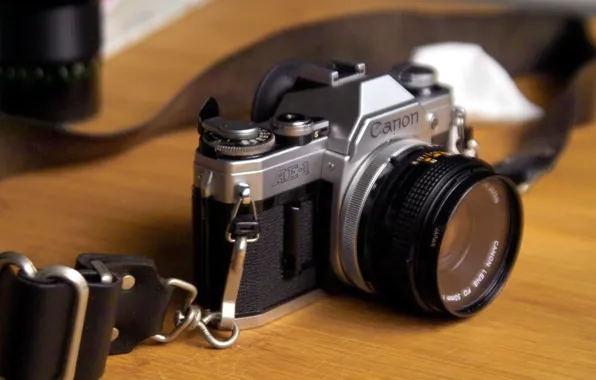 Картинка макро, фон, камера, Canon AE-1